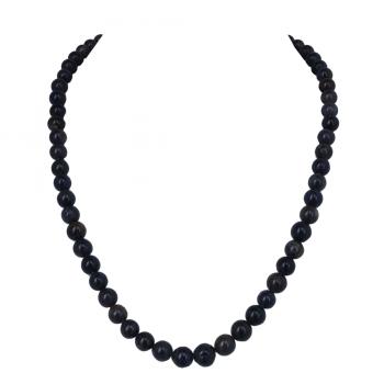 Elegant Iolite Accent: Handmade Bead Necklace 